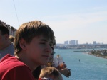 Me leaning over the side of the boat