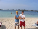 Greg squared on a beach in Nassau.